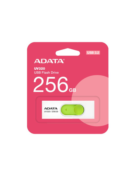 Adata Uv320 Pamięć Usb 256 Gb Usb Typu-A 3.2 Gen 1 (3.1 Gen 1) Zielony, Biały