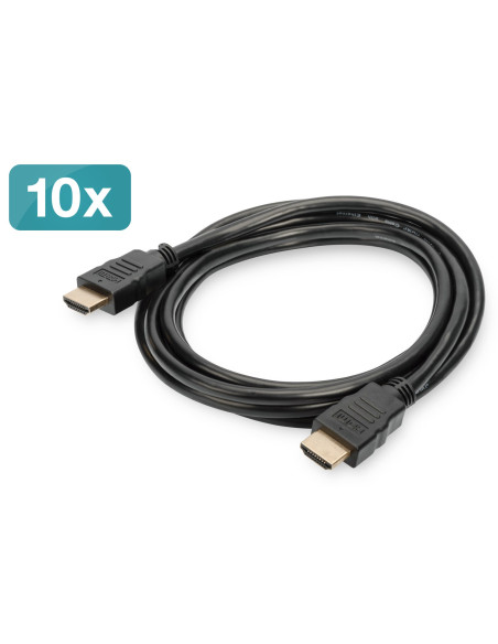 Digitus Kabel Połączeniowy Hdmi High Speed Z Ethernetem, 10-Pak