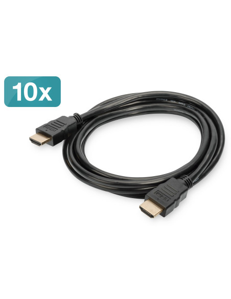 Digitus Kabel Połączeniowy Hdmi High Speed Z Ethernetem, 10-Pak