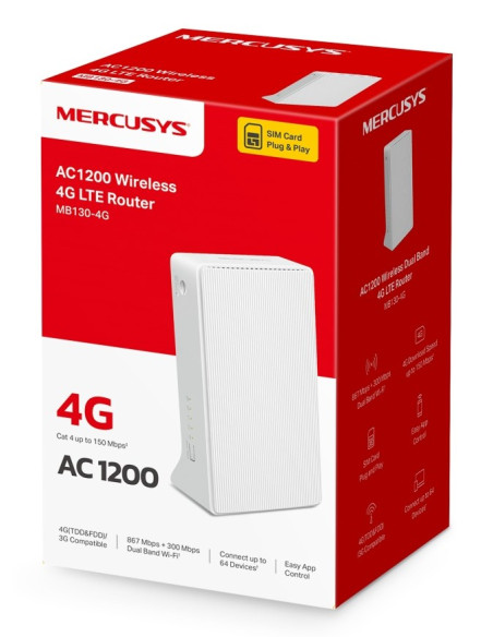 Router Mercusys Mb130-4G Lte Ac1200