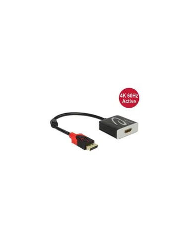 Delock 62734 Adapter Kablowy 0,2 M Displayport Hdmi Typu A (Standard) Czarny