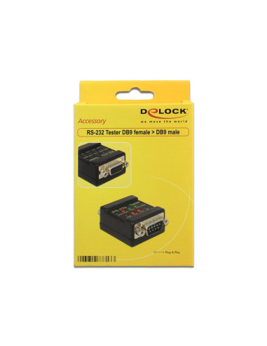 Delock 2Xdb9 Db9 Czarny