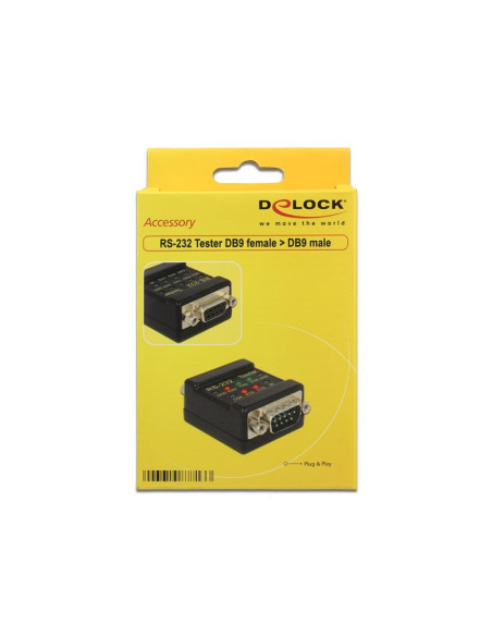 Delock 2Xdb9 Db9 Czarny