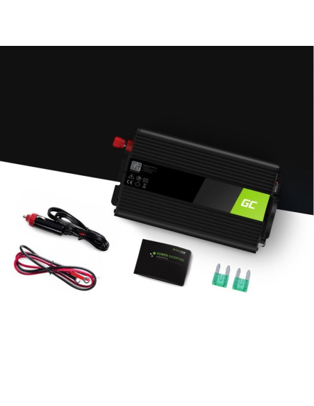 Green Cell Przetwornica Inv05De 12V-230V 300W/600W Czysta Sinusoida