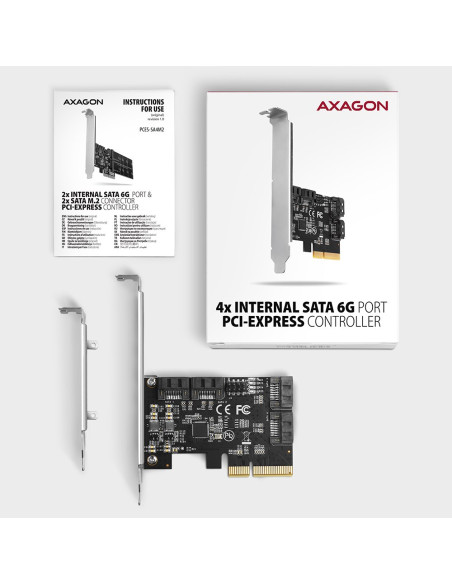 Axagon Pces-Sa4X4 Adapter Wewnętrzny Sata