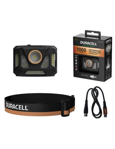 Duracell Dh1000R Latarka Czołowa Czarny, Pomarańczowy