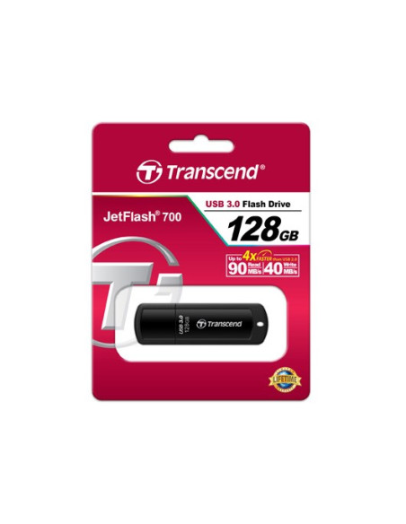 Usb-Stick 128Gb Transcend Jetflash 700 Usb3.1 Schwarz