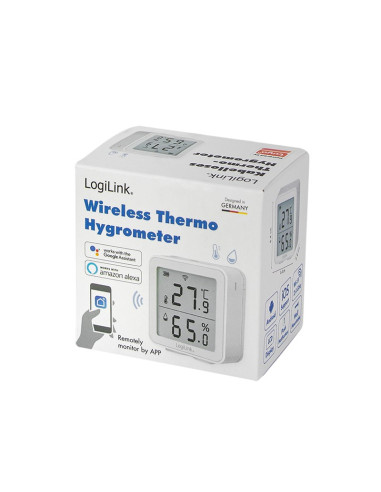 Logilink Sc0116 Higrometr I Psychrometr Wewnętrzna Higrometr Elektroniczny Biały