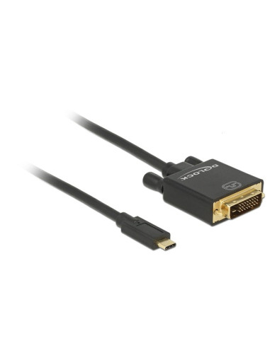 Delock 2M, Usb-C/Dvi 24+1 Zewnętrzna Karta Graficzna Usb 3840 X 2160 Px Czarny