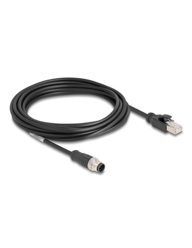 Delock Kabel M12 A-Coded 8 Pin, Męski Na Rj45 Męski Pvc, 5 M