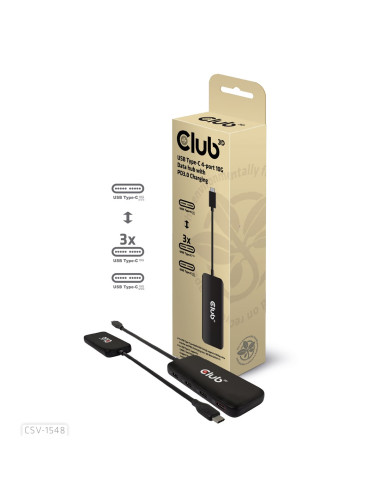 Club3D Csv-1548 Stacja Dokująca Przewodowa Usb 3.2 Gen 1 (3.1 Gen 1) Type-C Czarny