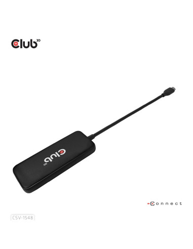 Club3D Csv-1548 Stacja Dokująca Przewodowa Usb 3.2 Gen 1 (3.1 Gen 1) Type-C Czarny