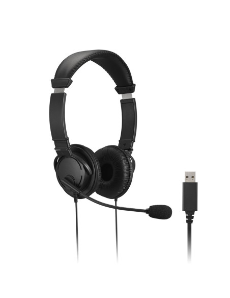 Kensington K33065Ww Słuchawki/Zestaw Słuchawkowy Przewodowa Opaska Na Głowę Biuro/Centrum Telefoniczne Usb Typu-A Czarny