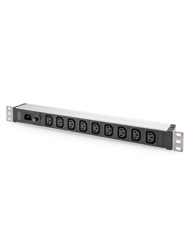 Digitus Listwa Zasilająca Z Profilem Aluminiowym, 9 Gniazd, Wejście Iec C14
