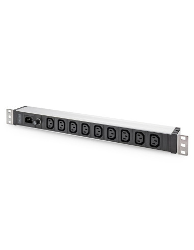 Digitus Listwa Zasilająca Z Profilem Aluminiowym, 9 Gniazd, Wejście Iec C14