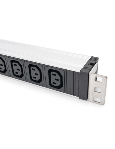 Digitus Listwa Zasilająca Z Profilem Aluminiowym, 9 Gniazd, Wejście Iec C14