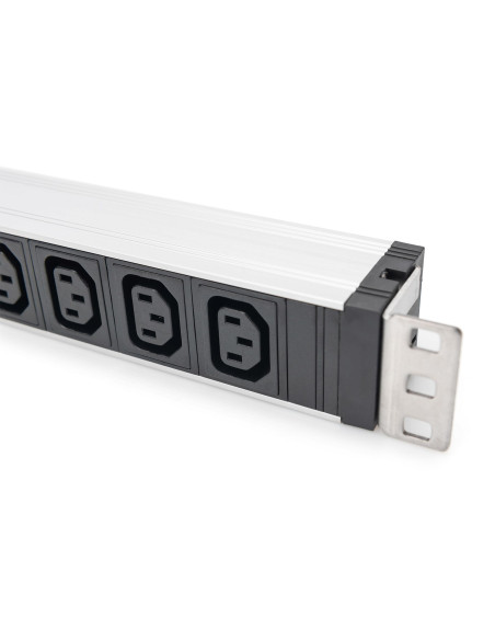 Digitus Listwa Zasilająca Z Profilem Aluminiowym, 9 Gniazd, Wejście Iec C14