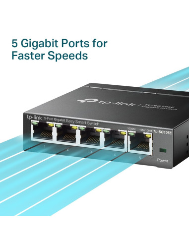 Switch Tp-Link Tl-Sg105E (5X 10/100/1000Mbps)