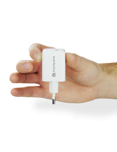 Everactive Ładowarka Sieciowa Gan 1 X Usb Oraz 1 X Usb-C Quick Charge 4.0 45W Biała Sc-450Q 2
