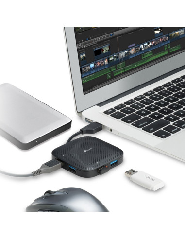 Hub Tp-Link Uh400 (4X Usb 3.0  Kolor Czarny)
