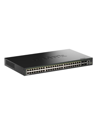 D-Link Dgs-1530-52P/E Przełącznik Sieciowy Zarządzany L2 Gigabit Ethernet (10/100/1000) Obsługa Poe Czarny
