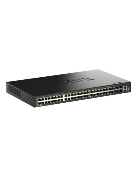 D-Link Dgs-1530-52P/E Przełącznik Sieciowy Zarządzany L2 Gigabit Ethernet (10/100/1000) Obsługa Poe Czarny