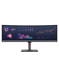 Lenovo Thinkvision P49W-30 Monitor Komputerowy 124,5 Cm (49") 5120 X 1440 Px Dual Wqhd Led Czarny 2