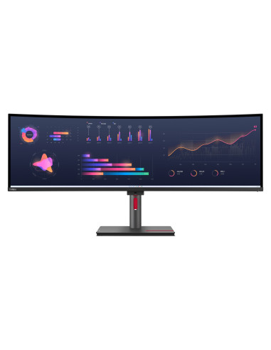 Lenovo Thinkvision P49W-30 Monitor Komputerowy 124,5 Cm (49") 5120 X 1440 Px Dual Wqhd Led Czarny