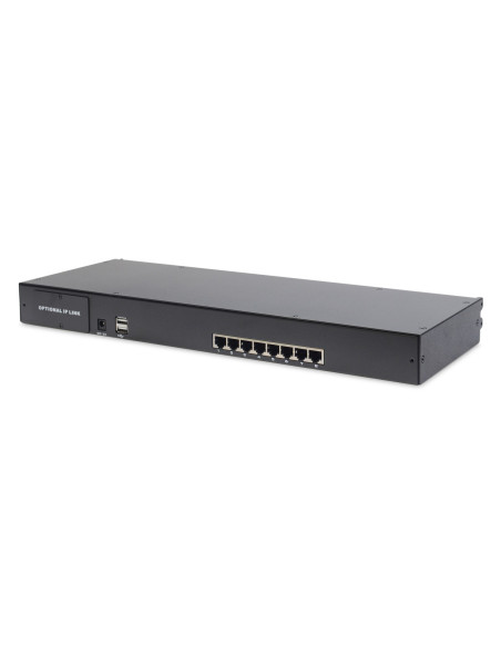 Digitus Konsola Modułowa Z Monitorem Tft O Przekątnej 19” (48,3 Cm), 8-Portowym Przełącznikiem Kvm Cat. 5 & Touchpadem, Klawiatu