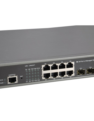 Przełącznik Zarządzalny Levelone Gb/L3 20-Portowy 19" 10 Gb/S