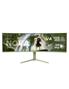 Arozzi Nova 49” Curved Monitor Komputerowy 124,5 Cm (49") 5120 X 1440 Px Dual Qhd Led Zielony 2