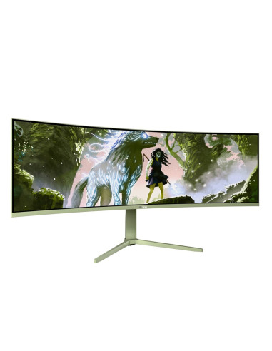 Arozzi Nova 49” Curved Monitor Komputerowy 124,5 Cm (49") 5120 X 1440 Px Dual Qhd Led Zielony