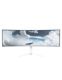 Arozzi Nova 49” Curved Monitor Komputerowy 124,5 Cm (49") 5120 X 1440 Px Dual Qhd Led Biały
