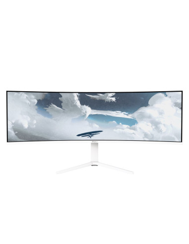 Arozzi Nova 49” Curved Monitor Komputerowy 124,5 Cm (49") 5120 X 1440 Px Dual Qhd Led Biały