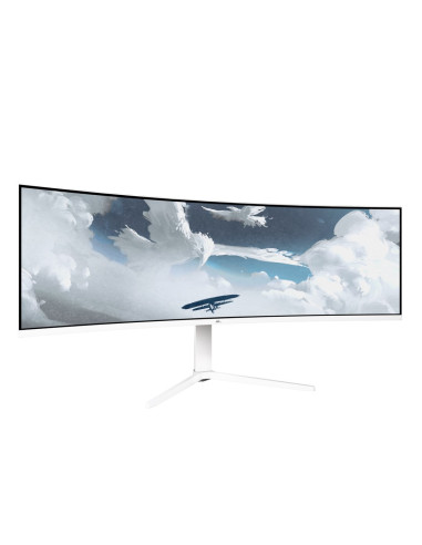 Arozzi Nova 49” Curved Monitor Komputerowy 124,5 Cm (49") 5120 X 1440 Px Dual Qhd Led Biały