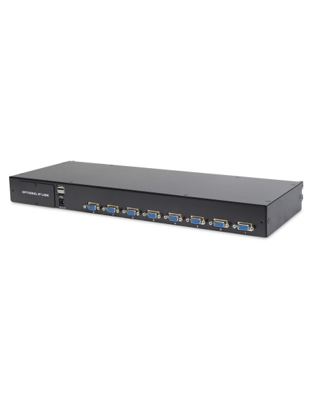 Digitus Konsola Modułowa Z Monitorem Tft O Przekątnej 17” (43,2 Cm), 8-Portowym Przełącznikiem Kvm & Touchpadem, Klawiatura Niem