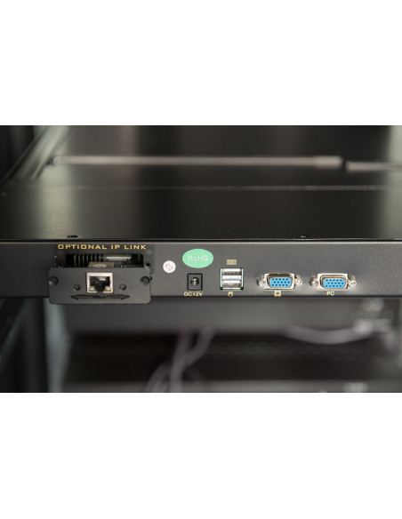 Digitus Konsola Modułowa Z Monitorem Tft O Przekątnej 17” (43,2 Cm), 8-Portowym Przełącznikiem Kvm & Touchpadem, Klawiatura Niem