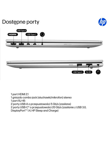 Hp Probook 4 G1I Ai Intel Core Ultra 5 225U Laptop 40,6 Cm (16") Wuxga 16 Gb Ddr5-Sdram 512 Gb Ssd Wi-Fi 6E (802.11Ax) Windows 1