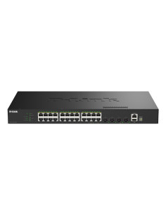 D-Link Dgs-1530-28P/E Przełącznik Sieciowy Zarządzany L2 Gigabit Ethernet (10/100/1000) Obsługa Poe Czarny