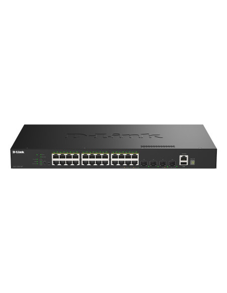 D-Link Dgs-1530-28P/E Przełącznik Sieciowy Zarządzany L2 Gigabit Ethernet (10/100/1000) Obsługa Poe Czarny