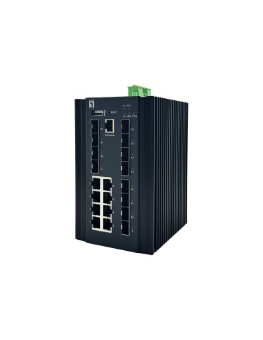 Levelone Industrial L2+ Managed Switch 20-Portowy/Ip40+Din 2,5 Gb/S