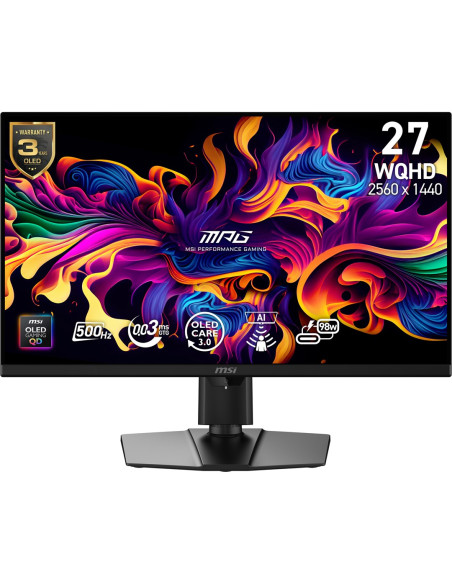 Msi Mpg 271Qrde Qd-Oled X50 Monitor Komputerowy 67,3 Cm (26.5") 2560 X 1440 Px Wide Quad Hd Czarny