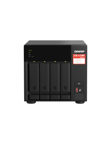 Qnap Ts-473A-8G, Tower, 4 X 2.5"/3.5" Sata , Amd Ryzen V1500B 4C/8T, 8Gb Ddr4 (Max. 64Gb), 2 X 2.5Gbe, Optional 10Gbe, Single Ps