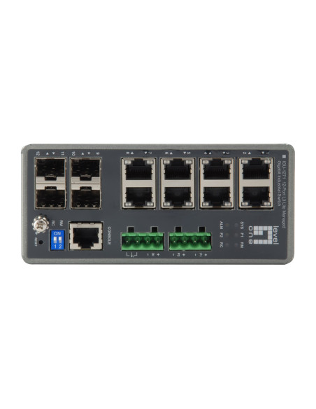 Przełącznik Przemysłowy Levelone 8Xge/4Xsfp Turing Zarządzany L3 1Gbps