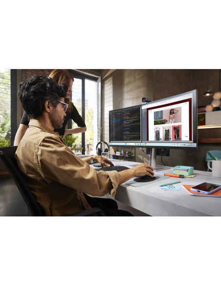 Monitor Hp Led 37,5” S7 Pro 738Pu (8K167Aa) Curved Ips Wqhd+ Hdr400 Rj-45 Thunderbolt 4