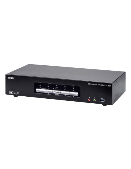 Aten Przełącznik Kvm Switch 4P Usb3.0 4K Dp Triple View Kvmp S