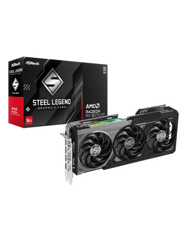 Karta Graficzna Asrock Amd Radeon™ Rx 9070 Xt Steel Legend Dark 16Gb