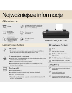 Hp Designjet Drukarka T250, 24-Calowa, Wersja Na Rok 2025 2