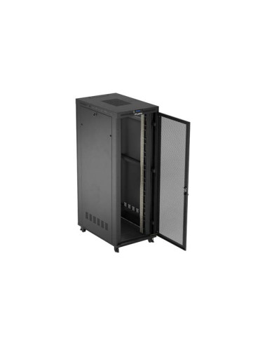 Lanberg Instalacyjna Szafa Stojąca Rack 19" 47U 800X1200 Czarna Drzwi Perforowane Lcd (Flat Pack) V2