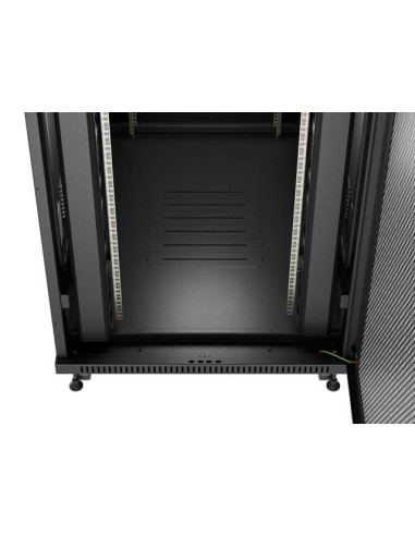 Lanberg Instalacyjna Szafa Stojąca Rack 19" 47U 800X1200 Czarna Drzwi Perforowane Lcd (Flat Pack) V2